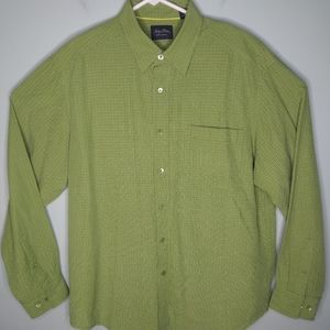 Indigo Palms Long Sleeve Button Front Shirt
